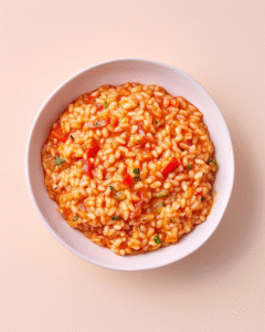 Risotto à la tomate et aux poivrons rouges bébé 1 an