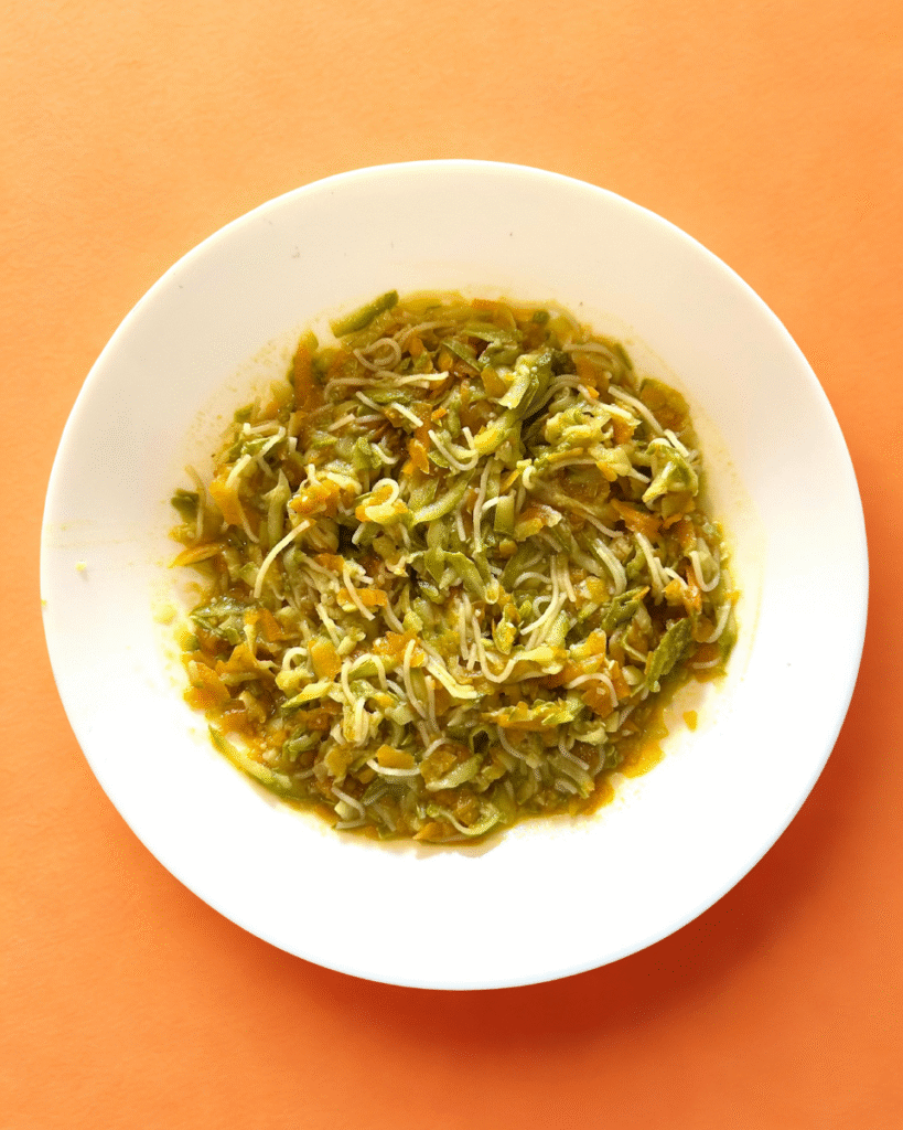Courgette et patate douce aux vermicelles