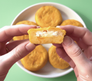 Recette DME Bouchées fourées patate douce courgette